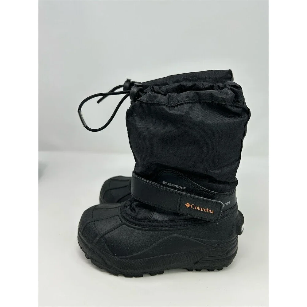 Columbia Powderbug Forty Kids Snow Boots Black Waterproof Insulated Winter 11